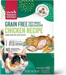 The Honest Kitchen Human Grade Whole Food Clusters Grain-Free Chicken Dry Cat Food, 1-lb