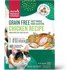 The Honest Kitchen Whole Food Clusters Grain-Free Chicken Dry Cat Food, 1-lb