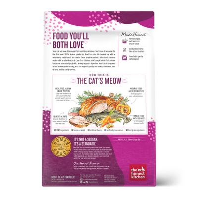 Show full view: The Honest Kitchen Whole Food Clusters Grain-Free Chicken & Fish Dry Cat Food, 8-lb bundle  slide 3 of 9