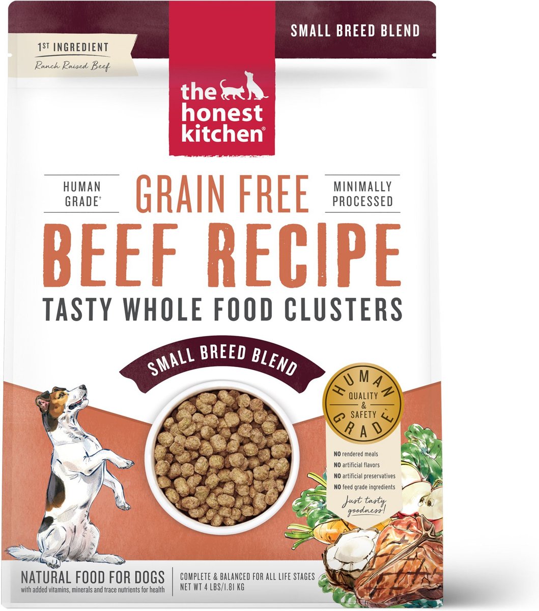 The Honest Kitchen Whole Food Clusters Small Breed Grain-Free Beef Dry Dog Food