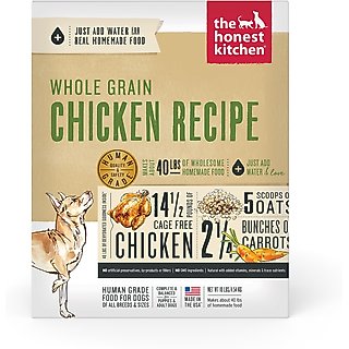 The Honest Kitchen Whole Grain Chicken Recipe Dehydrated Dog Food, 10-lb box slide 1 of 8