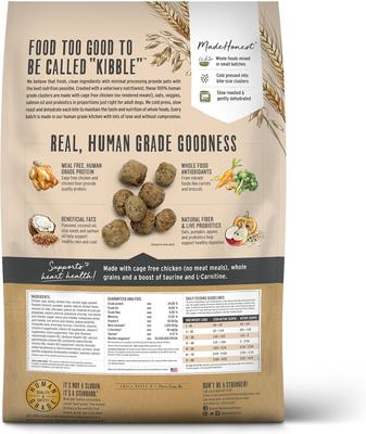 Show full view: The Honest Kitchen Whole Grain Chicken Recipe Dehydrated Food + Food Clusters Whole Grain Chicken & Oat Recipe Dog Food, 20-lb bag slide 6 of 8