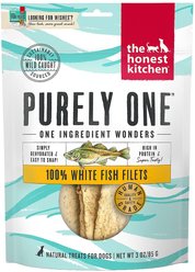The Honest Kitchen Wishes Dehydrated White Fish Filets Dog Treats, 3-oz bag