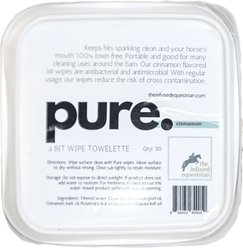 The Infused Equestrian Pure Cinnamon Horse Bit Wipe Towelette, 30 count