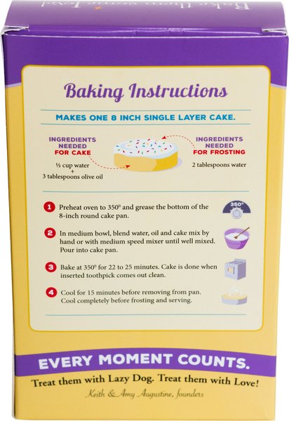 The Lazy Dog Cookie Co. Bake-at-Home Vanilla Birthday Cake Mix Dog Treat