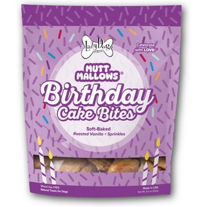 The Lazy Dog Cookie Co. Birthday Cake Bites Dog Treats, 5-oz bag