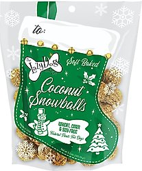 The Lazy Dog Cookie Co. Coconut Snowballs Stocking Dog Treats, 5-oz bag