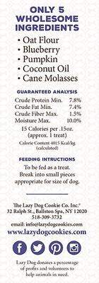 Show full view: The Lazy Dog Cookie Co. Limited Ingredient Molasses Crisped Blueberry Oat Crunchy Baked Dog Treats, 14-oz box slide 3 of 4
