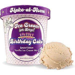 The Lazy Dog Cookie Co. Make-at-Home Ice Cream Mix Birthday Cake Dog Treats, 4.5-oz bag