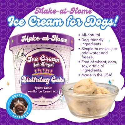 Show full view: The Lazy Dog Cookie Co. Make-at-Home Ice Cream Mix Birthday Cake Dog Treats, 4.5-oz bag slide 7 of 10