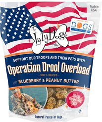 The Lazy Dog Cookie Co. Operation Drool Overload Blueberry & Peanut Butter Dog Treats, 5-oz bag