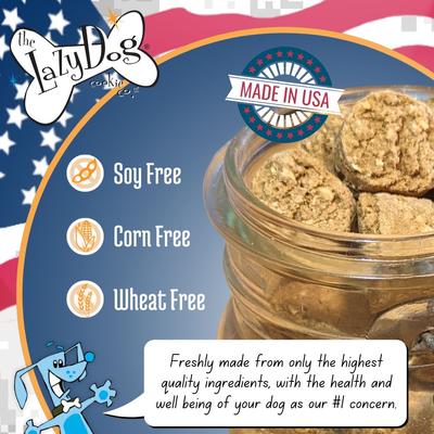 Show full view: The Lazy Dog Cookie Co. Operation Drool Overload Blueberry & Peanut Butter Dog Treats, 5-oz bag slide 4 of 7