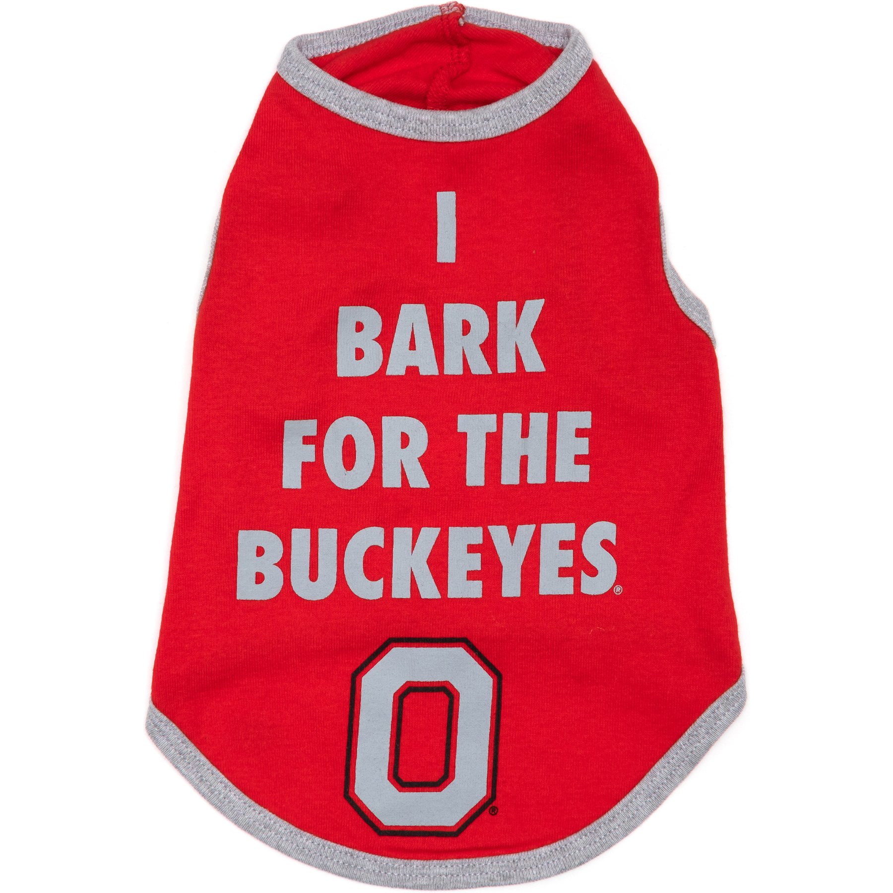 The License House Ohio State Bark for Buckeyes Dog Shirt, Scarlet, XX-Large