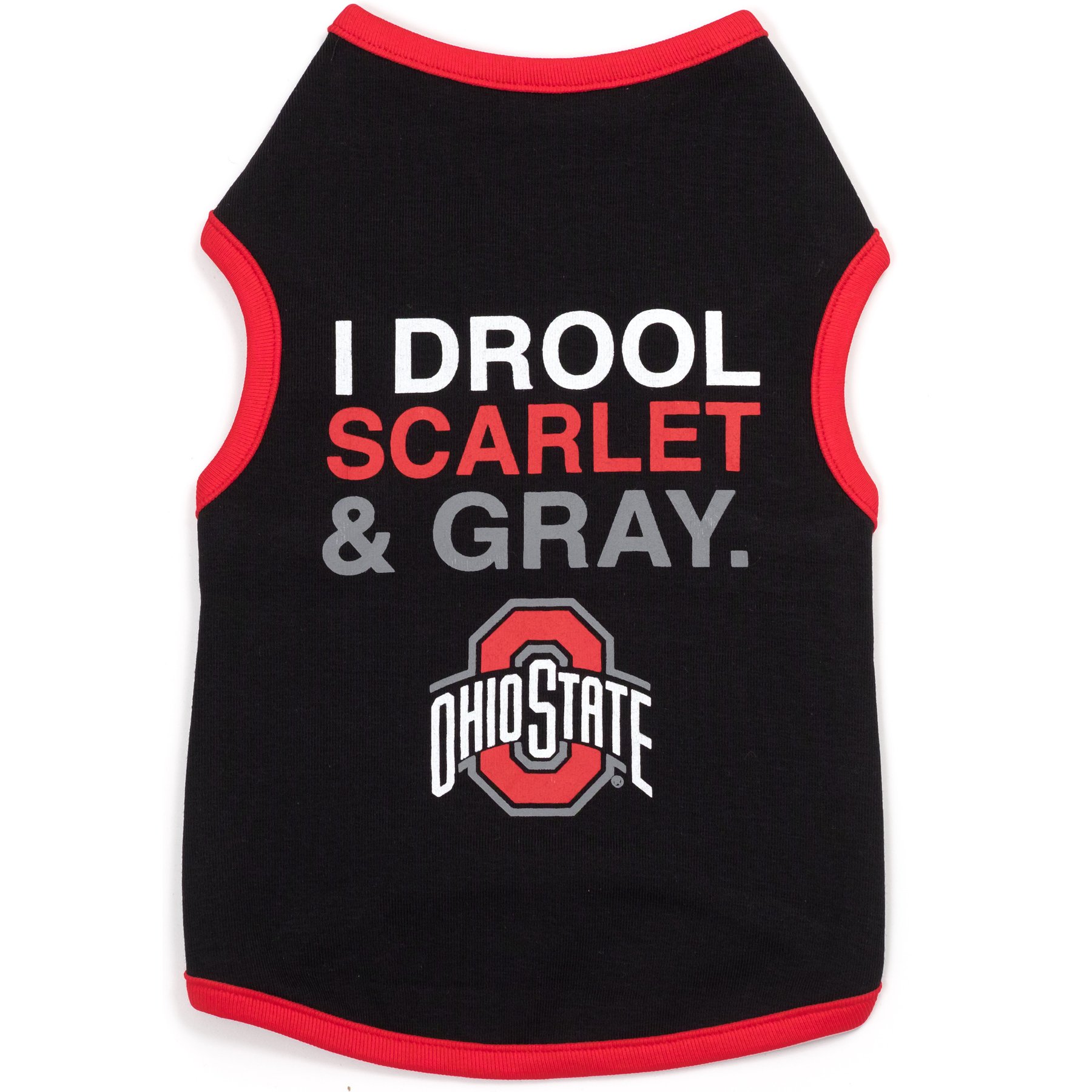 The License House Ohio State I Drool Scarlet & Gray Shirt, Black, Large