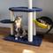 Show in main carousel: THE LICKER STORE Aurora Modern 49-in 3-Tier Sisal Moon & Stars Cat Tree, Navy slide 6 of 10