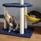 Show in main carousel: THE LICKER STORE Aurora Modern 49-in 3-Tier Sisal Moon & Stars Cat Tree, Navy slide 9 of 10
