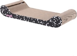 THE LICKER STORE Rini Modern 23.75-in Cardboard Lounge Bed Cat Scratcher with Bell Toys & Catnip, Black/White, 1 count slide 2 of 9