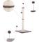 Show in main carousel: THE LICKER STORE Rylie 38-in Farmhouse Sisal Pillar with Fuzzy Toys & Spring Balls Cat Scratching Post, Gray/Cream slide 6 of 9