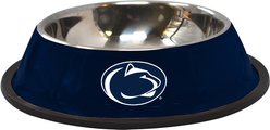 The Memory Company Anti-Skid Bottom Stainless Steel Dog & Cat Bowl, 9-inch, Penn State Nittany Lions