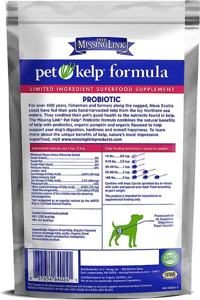 The Missing Link Pet Kelp Probiotic Powdered Digestive Aid Supplement for Dogs, 8-oz bag