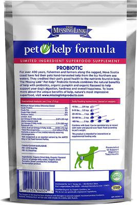 Show full view: The Missing Link Pet Kelp Probiotic Powdered Digestive Aid Supplement for Dogs, 8-oz bag slide 3 of 9
