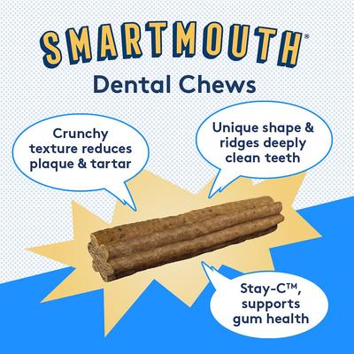 Show full view: The Missing Link Smartmouth 7-in-1 Dental Chews for Large & Giant Dogs, 50 to 100-lbs, 28 count slide 5 of 7