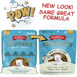 The Missing Link Smartmouth 7-in-1 Dental Chews for Petite & X-Small Dogs, 5 to 15-lbs, 28 count slide 2 of 5