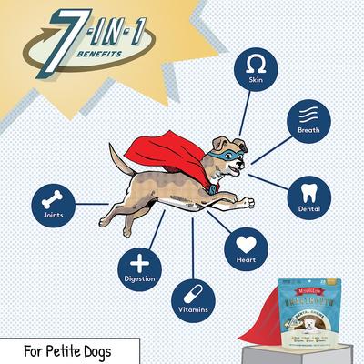 Show full view: The Missing Link Smartmouth 7-in-1 Dental Chews for Petite & X-Small Dogs, 5 to 15-lbs, 28 count slide 6 of 7