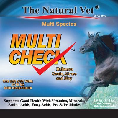 Show full view: The Natural Vet Multi-Check Multi-Species Vitamin Mineral Supplement, 2.5-lb bag slide 2 of 4