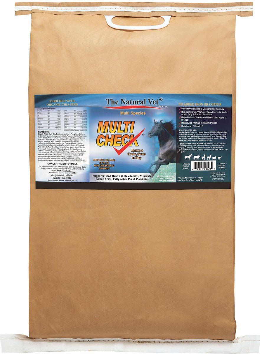 The Natural Vet Multi-Check Multi-Species Vitamin Mineral Supplement