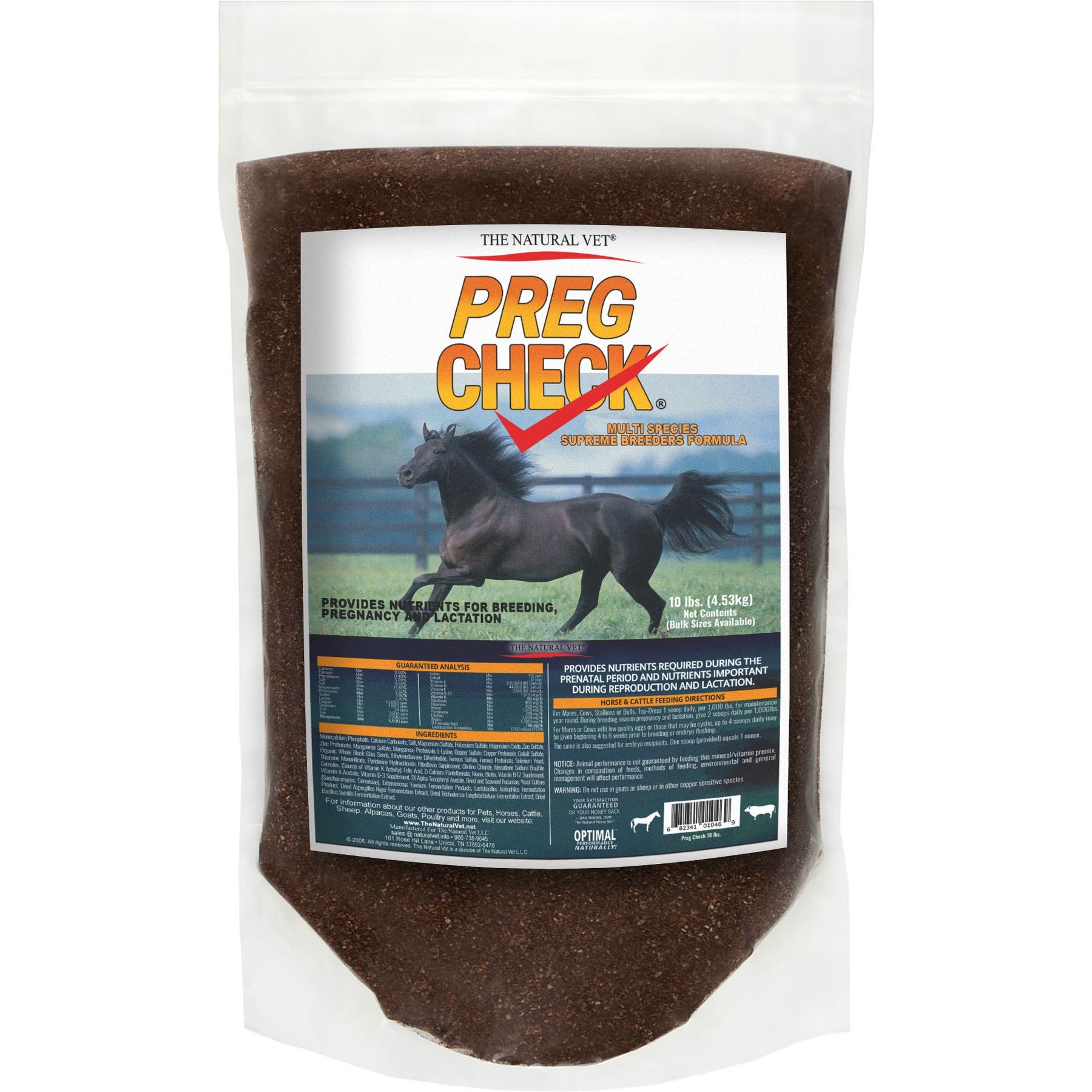 The Natural Vet Preg Check Supreme Breeders Formula Horse Supplement, 10-lb bag