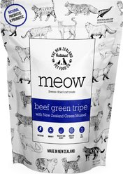The New Zealand Natural Pet Food Co. Meow Beef Green Tripe Freeze-Dried Cat Treats, 1.4-oz bag