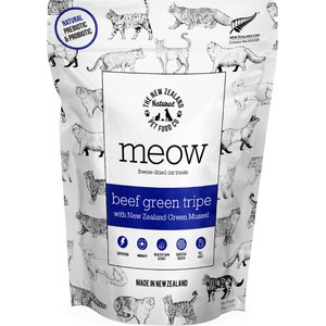 The New Zealand Natural Pet Food Co. Meow Beef Green Tripe Freeze-Dried Cat Treats, 1.4-oz bag