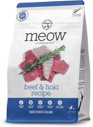 The New Zealand Natural Pet Food Co. Meow Beef & Hoki Air Dried Cat Food, 26.5-oz bag