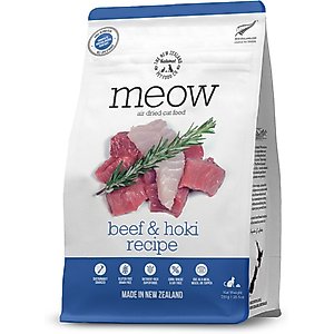 The New Zealand Natural Pet Food Co. Meow Beef & Hoki Air Dried Cat Food, 26.5-oz bag