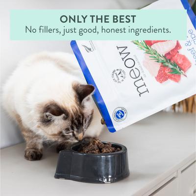 Show full view: The New Zealand Natural Pet Food Co. Meow Beef & Hoki Air Dried Cat Food, 26.5-oz bag slide 8 of 9