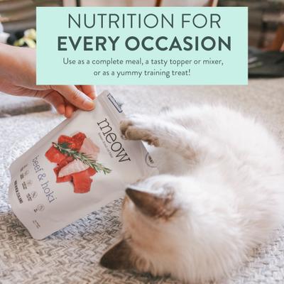 Show full view: The New Zealand Natural Pet Food Co. Meow Beef & Hoki Grain-Free Freeze-Dried Cat Treats, 1.76-oz bag slide 4 of 9