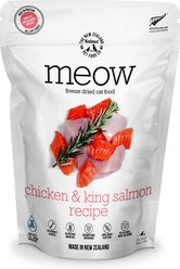 The New Zealand Natural Pet Food Co. Meow Chicken​ & King Salmon Grain-Free Freeze-Dried Cat Food, 9-oz bag