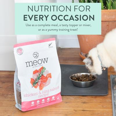 Show full view: The New Zealand Natural Pet Food Co. Meow Chicken & Salmon Air Dried Cat Food, 26.5-oz bag slide 4 of 10