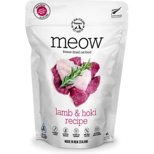 The New Zealand Natural Pet Food Co. Meow Lamb & Hoki Grain-Free Freeze-Dried Cat Food, 9.9-oz bag