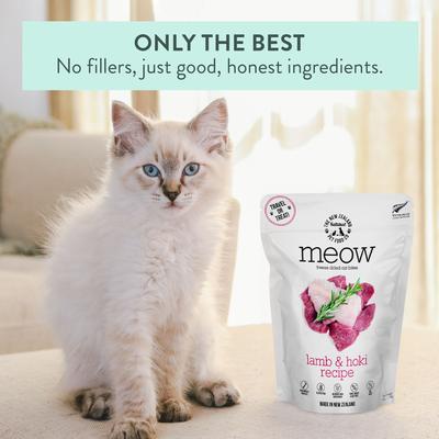 Show full view: The New Zealand Natural Pet Food Co. Meow Lamb​ & Hoki Grain-Free Freeze-Dried Cat Treats, 1.76-oz bag slide 8 of 9