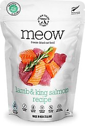 The New Zealand Natural Pet Food Co. Meow Lamb​ & King Salmon Grain-Free Freeze-Dried Cat Food, 9-oz bag