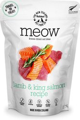 The New Zealand Natural Pet Food Co. Meow Lamb & King Salmon Grain-Free Freeze-Dried Cat Treats, 1.76-oz bag