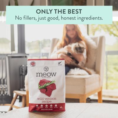 Show full view: The New Zealand Natural Pet Food Co. Meow Venison Air Dried Cat Food, 26.5-oz bag slide 8 of 10