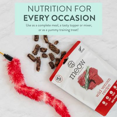 Show full view: The New Zealand Natural Pet Food Co. Meow Venison Air Dried Cat Food, 26.5-oz bag slide 4 of 10