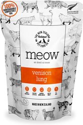 The New Zealand Natural Pet Food Co. Meow Venison Lung Air Dried Cat Treat, 1.76-oz bag