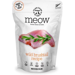 The New Zealand Natural Pet Food Co. Meow Wild Brushtail Grain-Free Freeze-Dried Cat Treats, 1.76-oz bag
