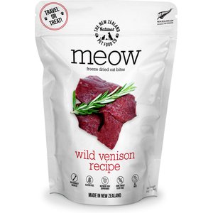 The New Zealand Natural Pet Food Co. Meow Wild Venison Grain-Free Freeze-Dried Cat Treats, 1.76-oz bag