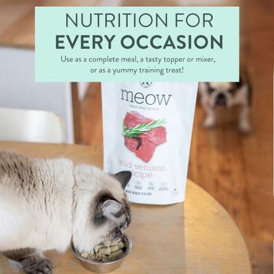 Show full view: The New Zealand Natural Pet Food Co. Meow Wild Venison Grain-Free Freeze-Dried Cat Treats, 1.76-oz bag slide 4 of 9