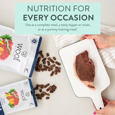 Show full view: The New Zealand Natural Pet Food Co. Woof Beef Air Dried Dog Food, 26.5-oz bag slide 4 of 9